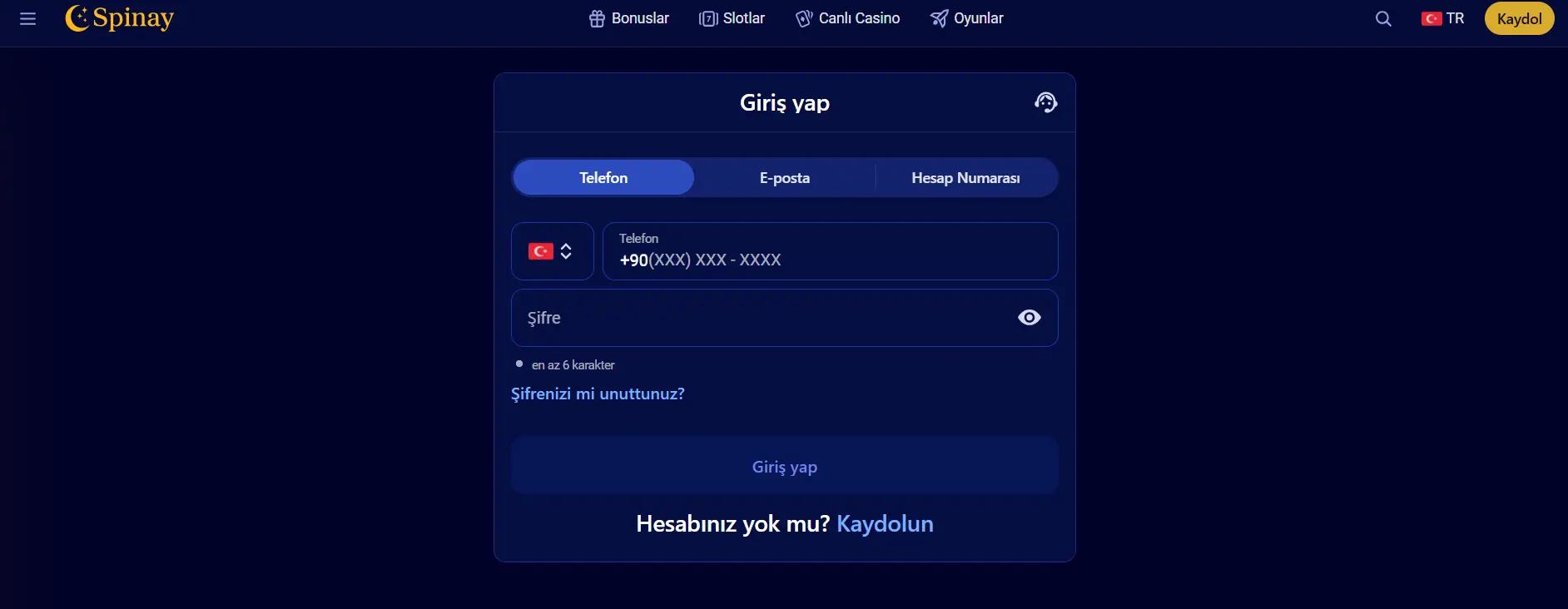Spinay Casino – Online Casino, Oyunlar, Bonuslar ve Mobil Deneyim image 2